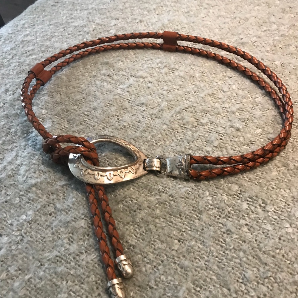 🍀PRICE DROPPED - Brown braided leather belt
